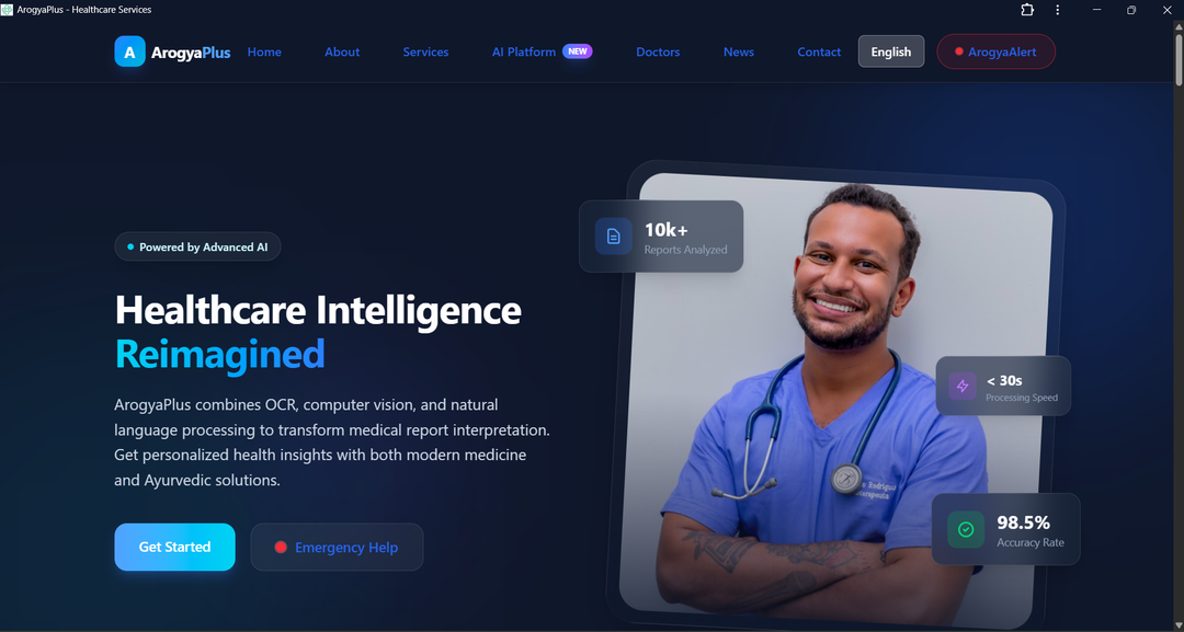 ArogyaPlus project screenshot